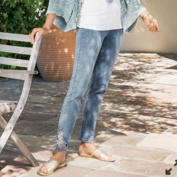Soft Surroundings Denim - Soft Surroundings Touch of Lace Jeans